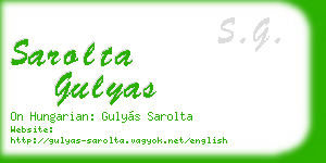 sarolta gulyas business card